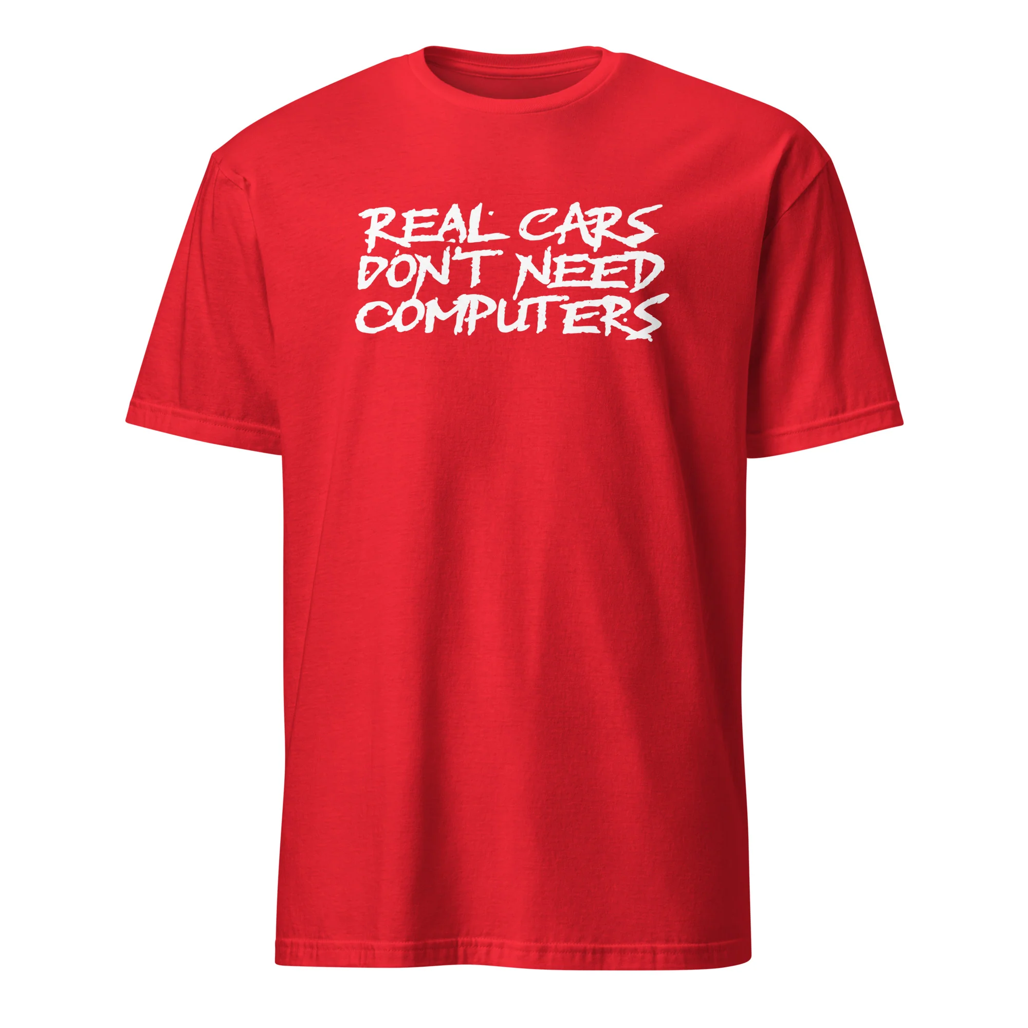 Real Cars Don't Need Computers Short-Sleeve Unisex T-Shirt - Image 6