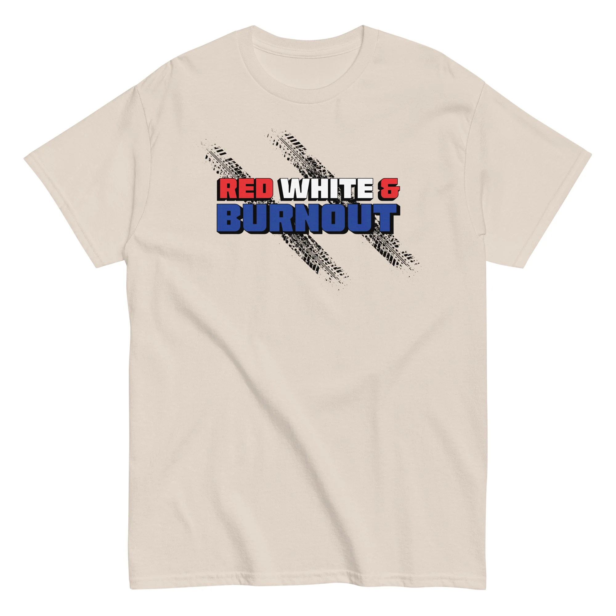 Red White & Burnout Unisex classic tee - Image 3