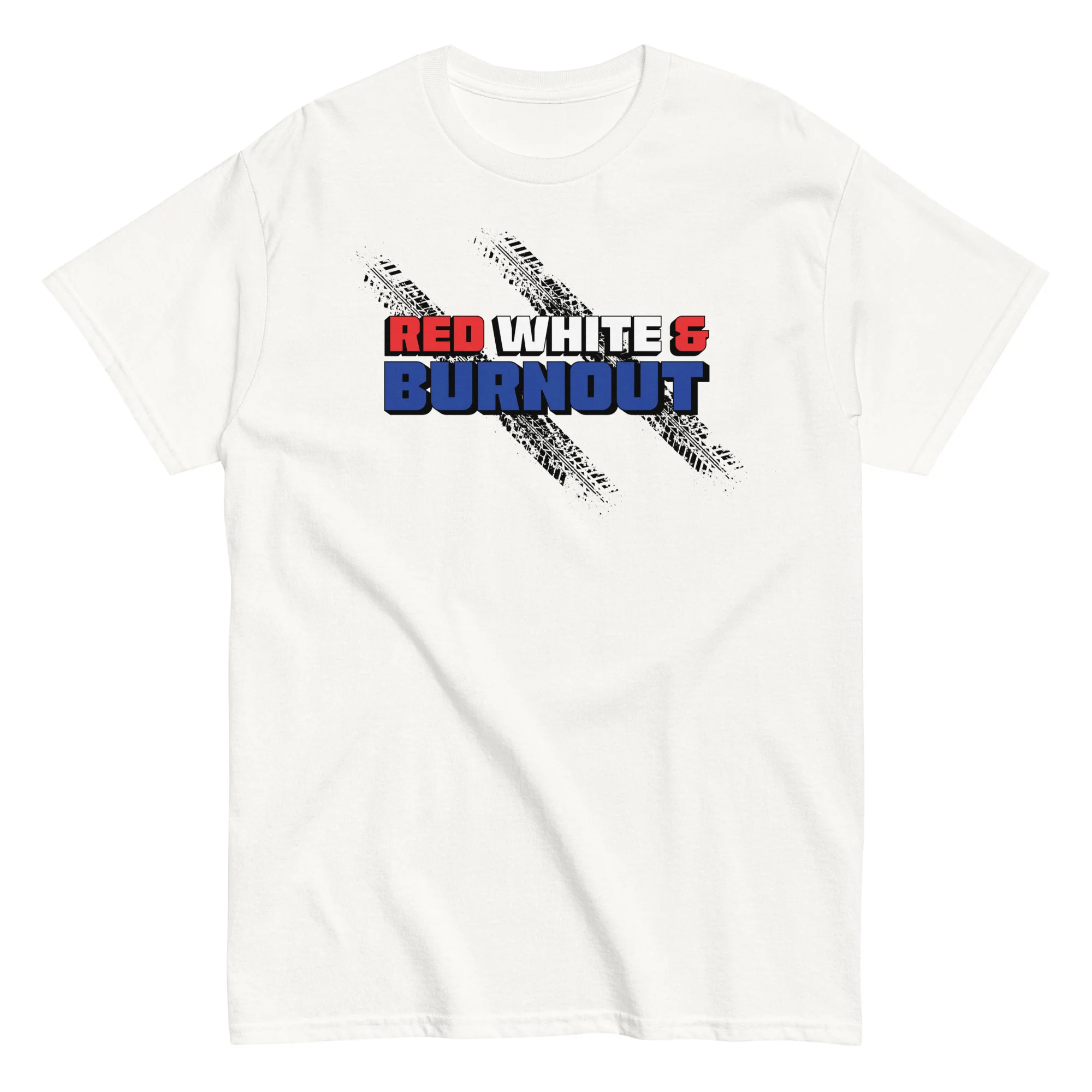 Red White & Burnout Unisex classic tee - Image 5