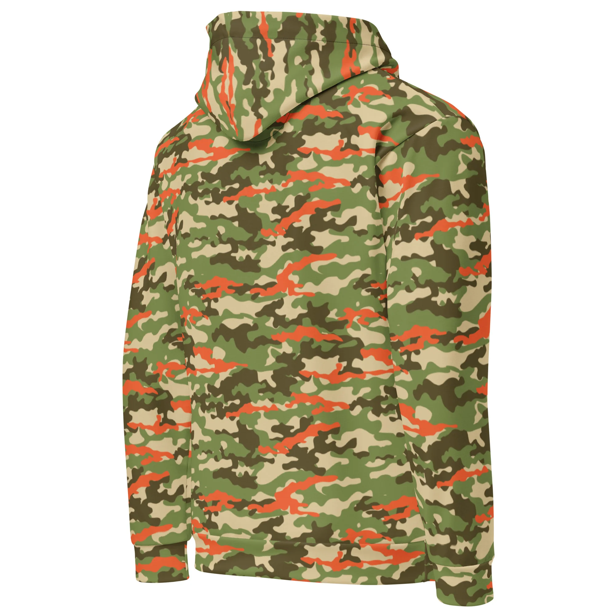 SJ CAMO Green/Orange Unisex cotton hoodie - Image 4