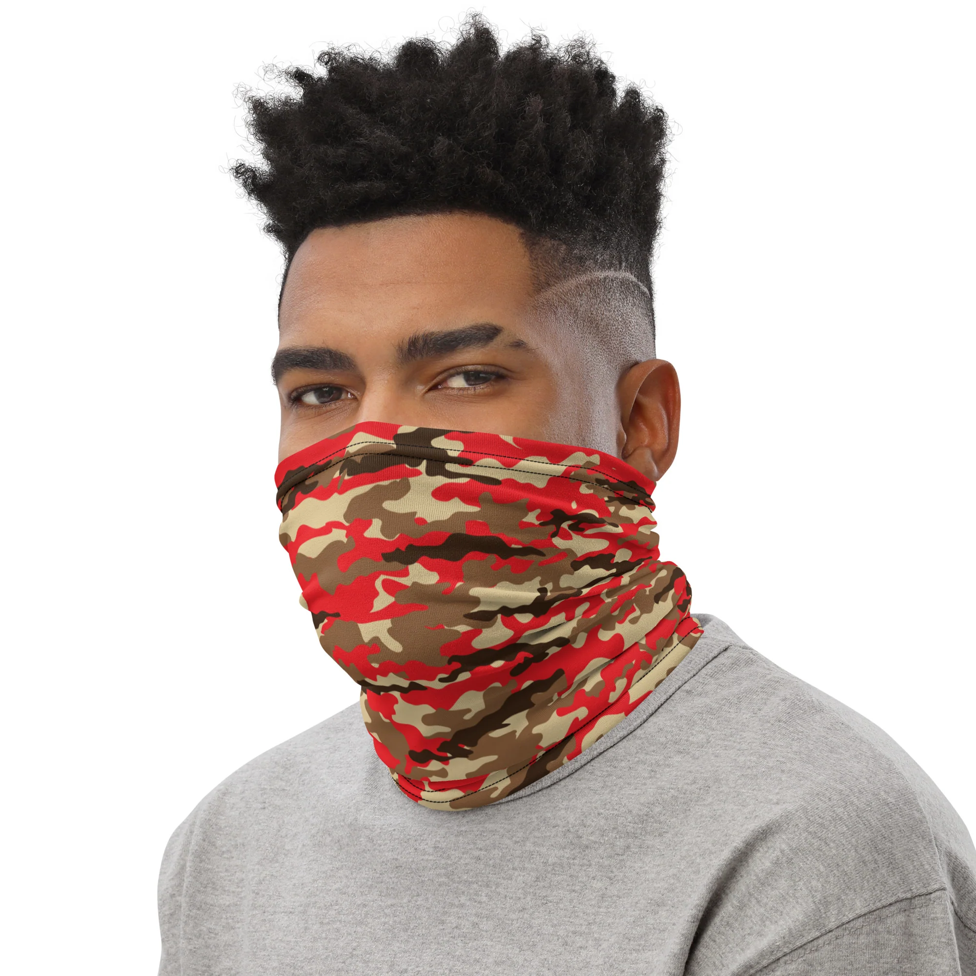 SJ Camo Red/Brown Neck Gaiter - Image 3