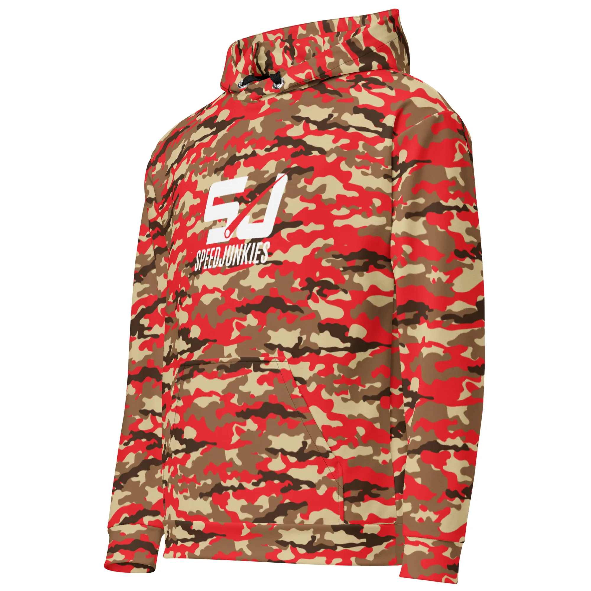 SJ CAMO Red/Brown Unisex cotton hoodie - Image 3