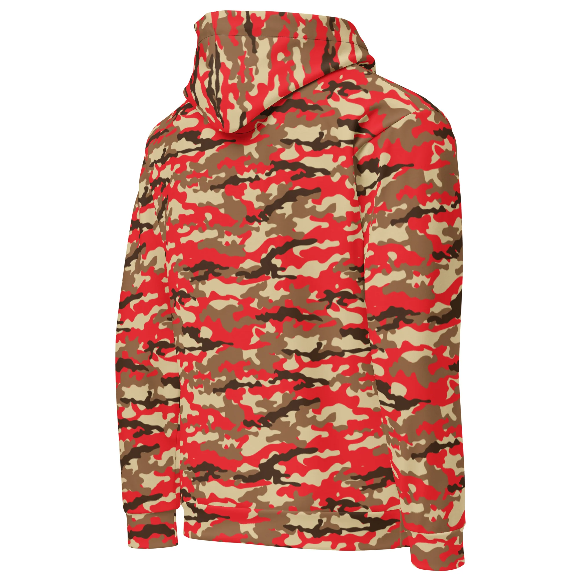 SJ CAMO Red/Brown Unisex cotton hoodie - Image 4