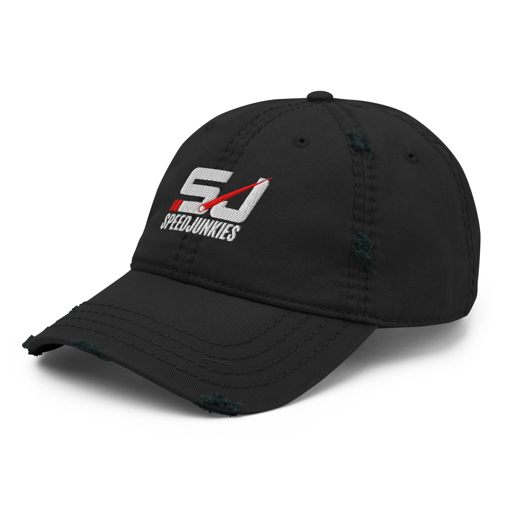 SJ Distressed Embroidered Dad Hat - Image 3